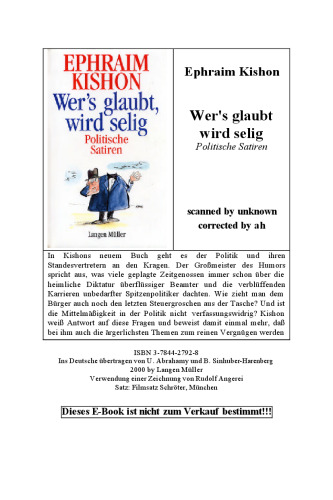 Wers glaubt, wird selig. Politische Satiren