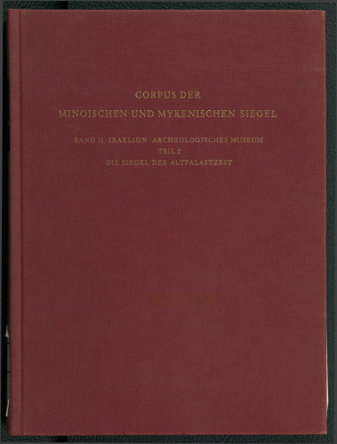 Corpus der minoischen und mykenischen Siegel