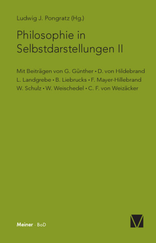 Philosophie in Selbstdarstellungen II