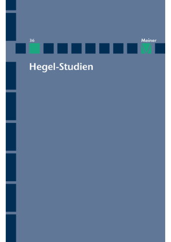 Hegel-Studien, Band 36