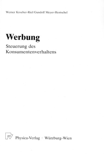 Werbung - Steuerung des Konsumverhaltens