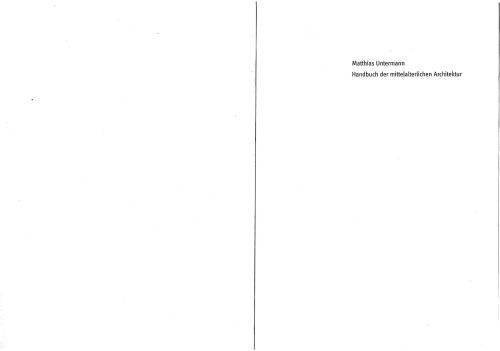 Handbuch der mittelalterlichen Architektur