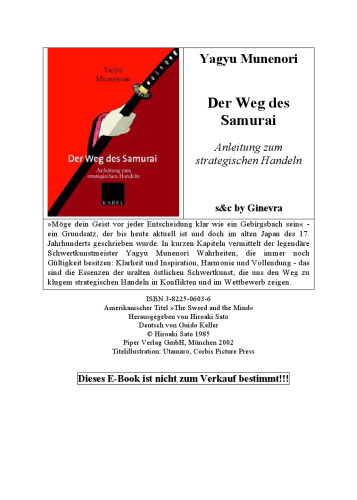 Der Weg des Samurai. Anleitung zum strategischen Handeln.