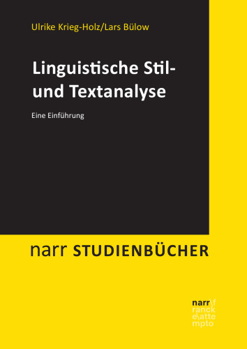 Linguistische Stil- und Textanalyse: Eine Einführung
