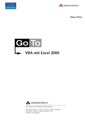 Go to VBA mit Excel 2000 : [umfassend, praxisnah, beispielorientiert]