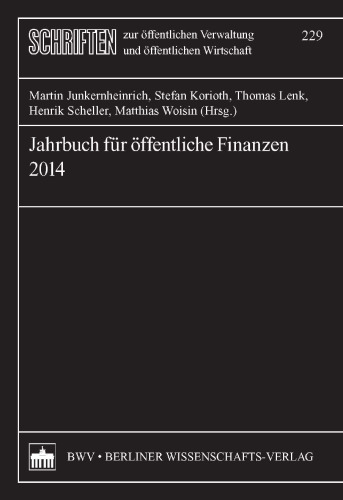 Jahrbuch für öffentliche Finanzen 2014