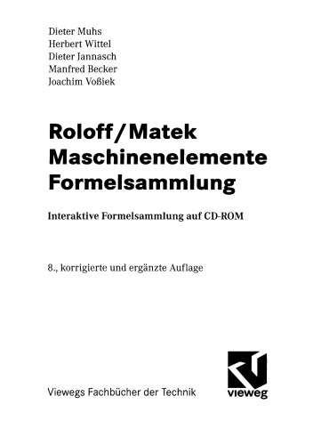Maschinenelemente [...] Formelsammlung