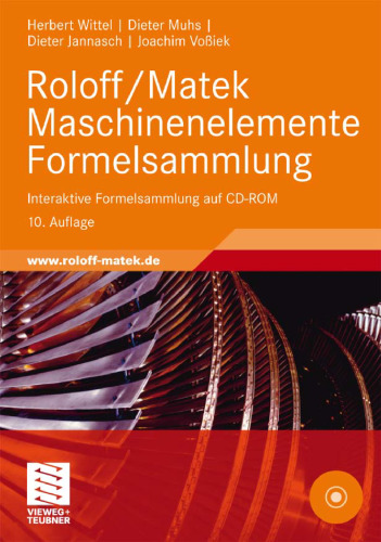 Roloff Matek Maschinenelemente Formelsammlung, 10. Auflage