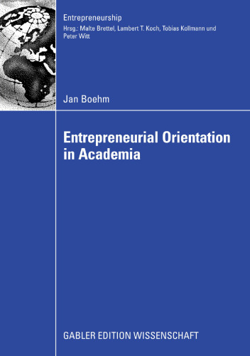 Entrepreneurial Orientation in Academia (Entrepreneurship)