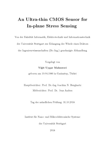 An Ultra-thin CMOS Sensor for In-plane Stress Sensing