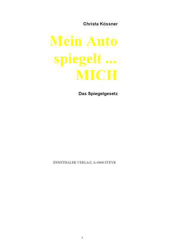 Mein Auto spiegelt mich GERMAN