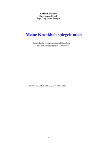 Meine Krankheit spiegelt mich GERMAN