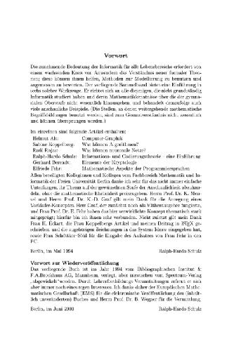 Mathematische Aspekte der angewandten Informatik
