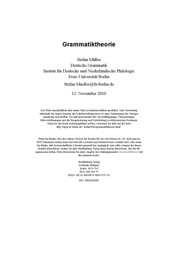 Grammatiktheorie