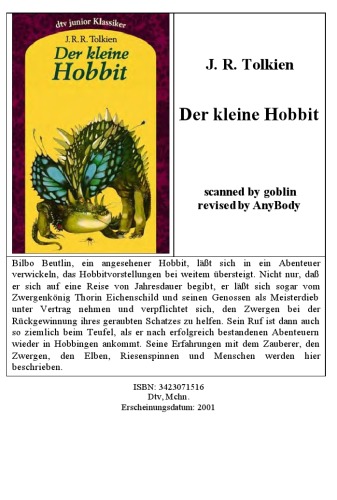 Der kleine Hobbit: Literatur-Kartei