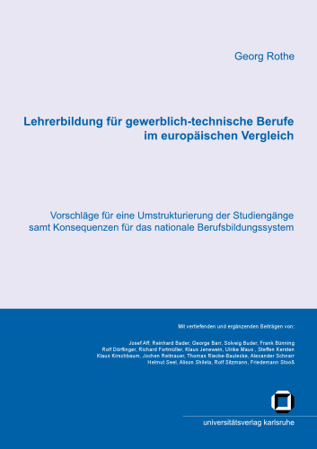 Lehrerbildung fur gewerblich-technische Berufe im europaischen Vergleich German