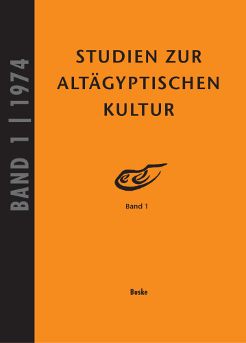 Studien zur Altägyptischen Kultur, Band 1