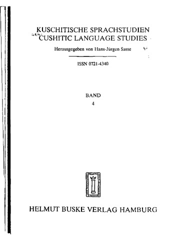 A Grammar of Harar Oromo (Northeastern Ethiopia)
