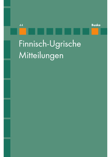 Finnisch-Ugrische Mitteilungen, Band 42