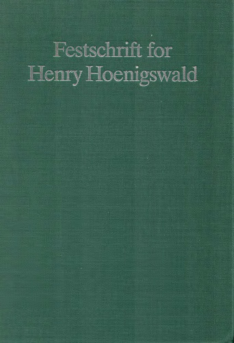 Festschrift for Henry Hoenigswald
