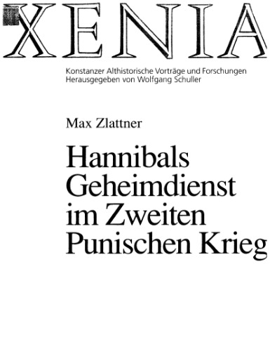 Hannibals Geheimdienst im Zweiten Punischen Krieg (UVK Geschichte) (German Edition)
