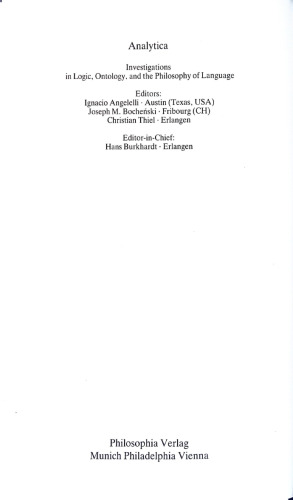 Handbook of Metaphysics and Ontology L-Z (Analytica (Philosophia Verlag).)