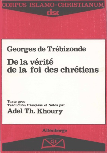 De la vérité de la foi des chrétiens. Texte grec