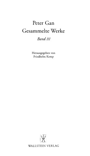 Gesammelte Werke 3