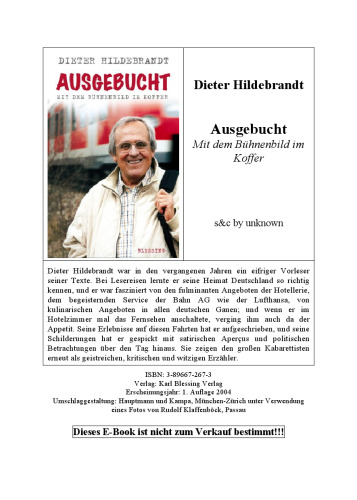 Ausgebucht : mit dem Bühnenbild im Koffer