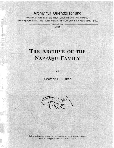 The archive of the Nappahu family