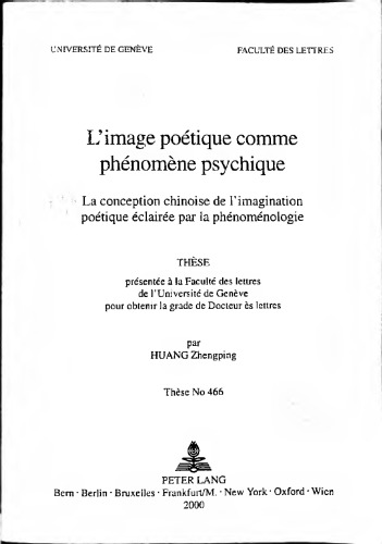 L'image poetique comme phenomene psychique