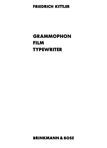 Grammophon, Film, Typewriter
