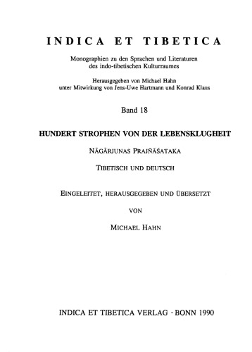 Hundert Strophen von der Lebensklugheit
