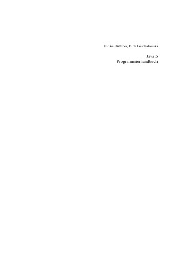 Java 5 Programmierhandbuch GERMAN