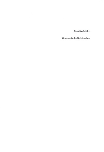 Grammatik des Bohairischen