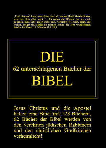 Die 62 unterschlagenen Bücher der Bibel