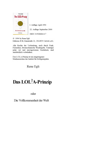 Das LOLA-Prinzip oder Die Vollkommenheit der Welt