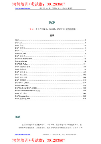 鸿鹄培训 CCIE 讲义