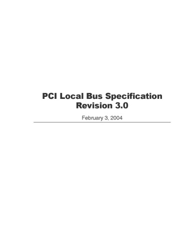 PCI Local Bus Specification Revision 3.0