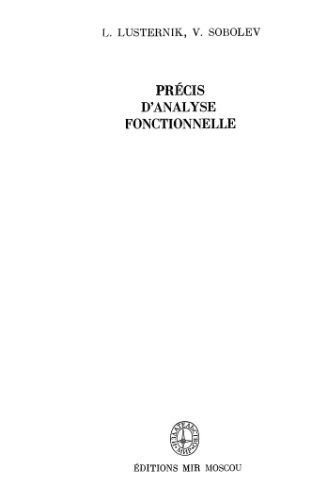 Précis d’analyse fonctionnelle