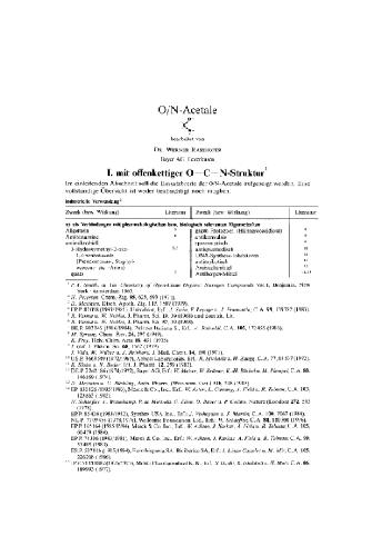 Houben-Weyl Methods in Organic Chemistry: Carbonyl Derivatives: O/N Acetals