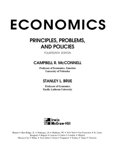 Экономикс: принципы, проблемы и политика. (Economics: Principles, problems, and policies fourteenth edition) . Учебник