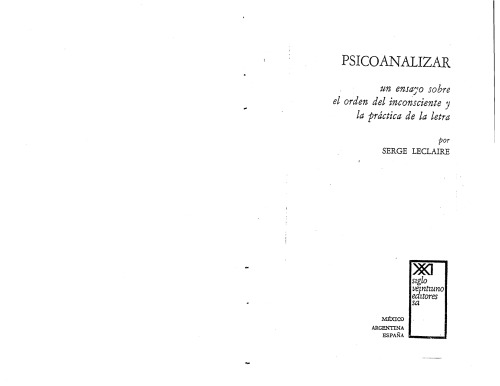 Psicoanalizar