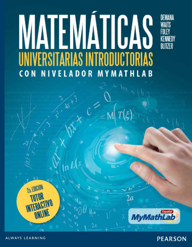 Matemáticas universitarias introductorias con nivelador MyMathLab