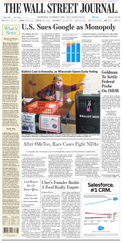 Wall Street Journal Wednesday October 21, 2020