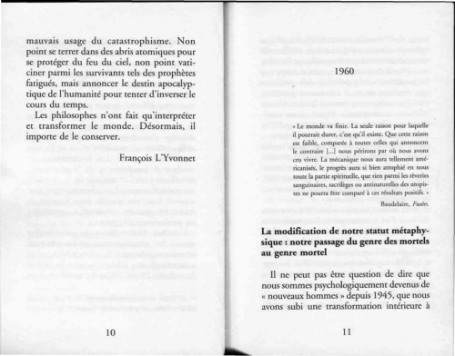 Le temps de la fin