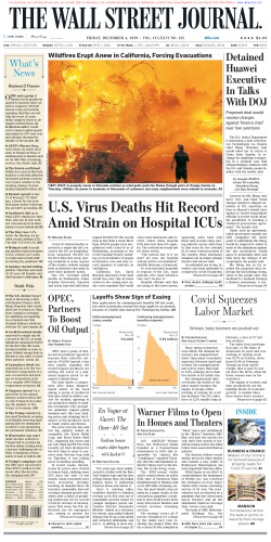 Wall Street Journal Friday December 4, 2020