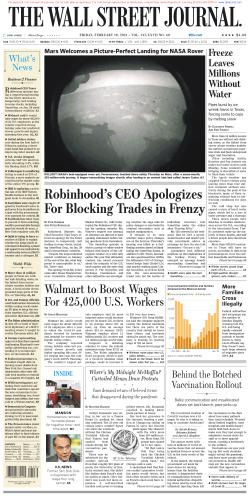 Wall Street Journal Friday February 19, 2021