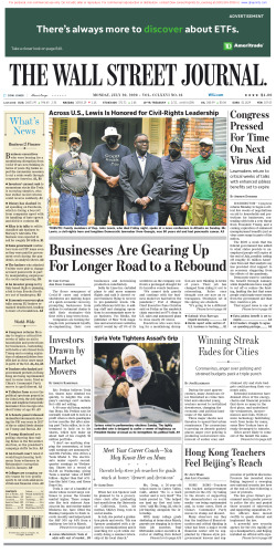 Wall Street Journal Monday July 20, 2020