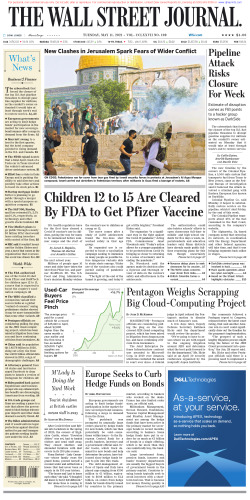 Wall Street Journal Tuesday May 11, 2021